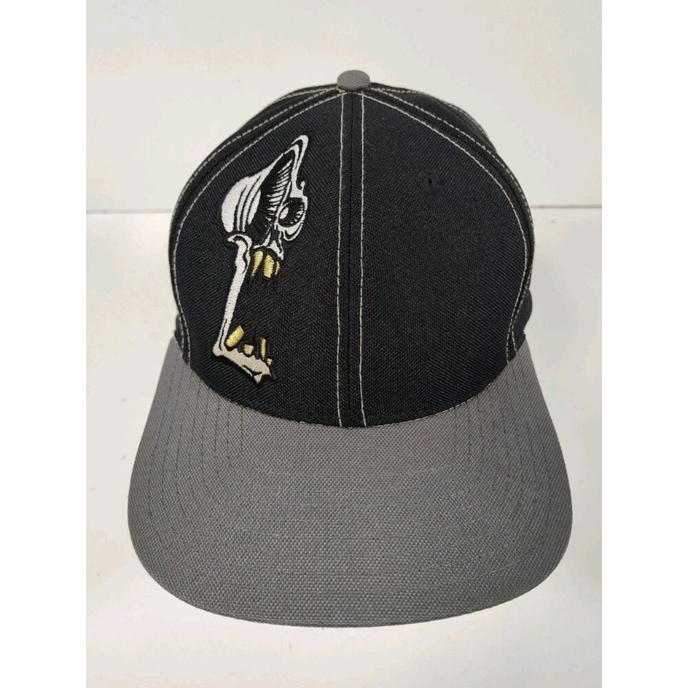 Troy Lee Designs "Ugly's In" Skull Motorhead Snapback Hat Cap Black Gray